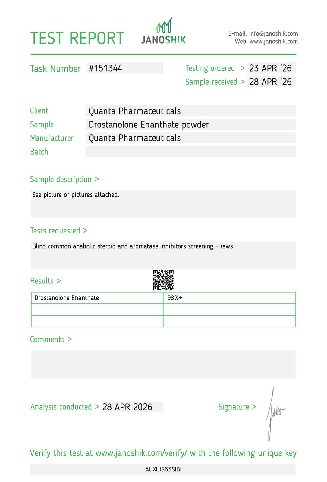 Quanta Pharma Masteron Enanthate - Image 4