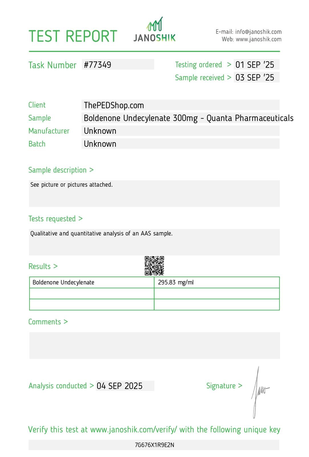 Quanta Pharma Boldenone Undecylenate (EQ) - Image 3