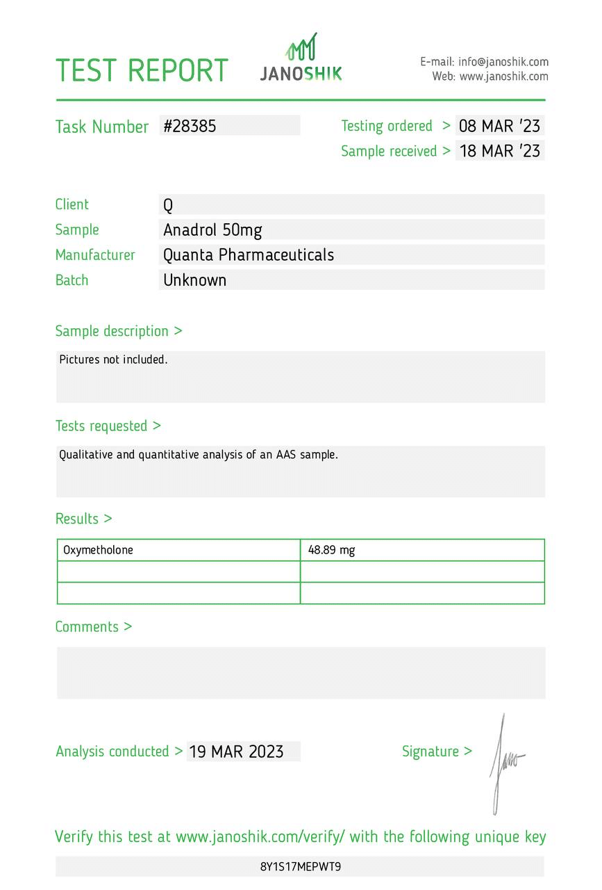 Quanta Pharma Anadrol 50mg - Image 2