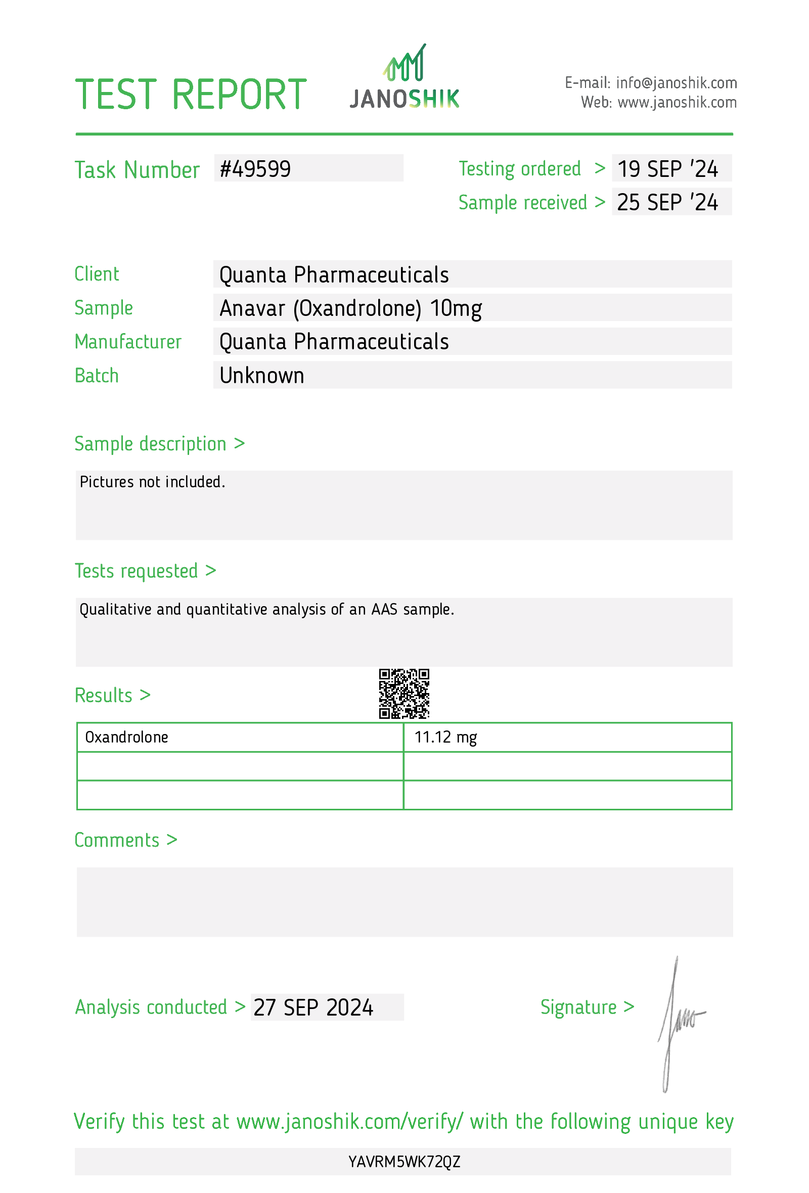 Quanta Pharma Anavar 10mg - Image 5