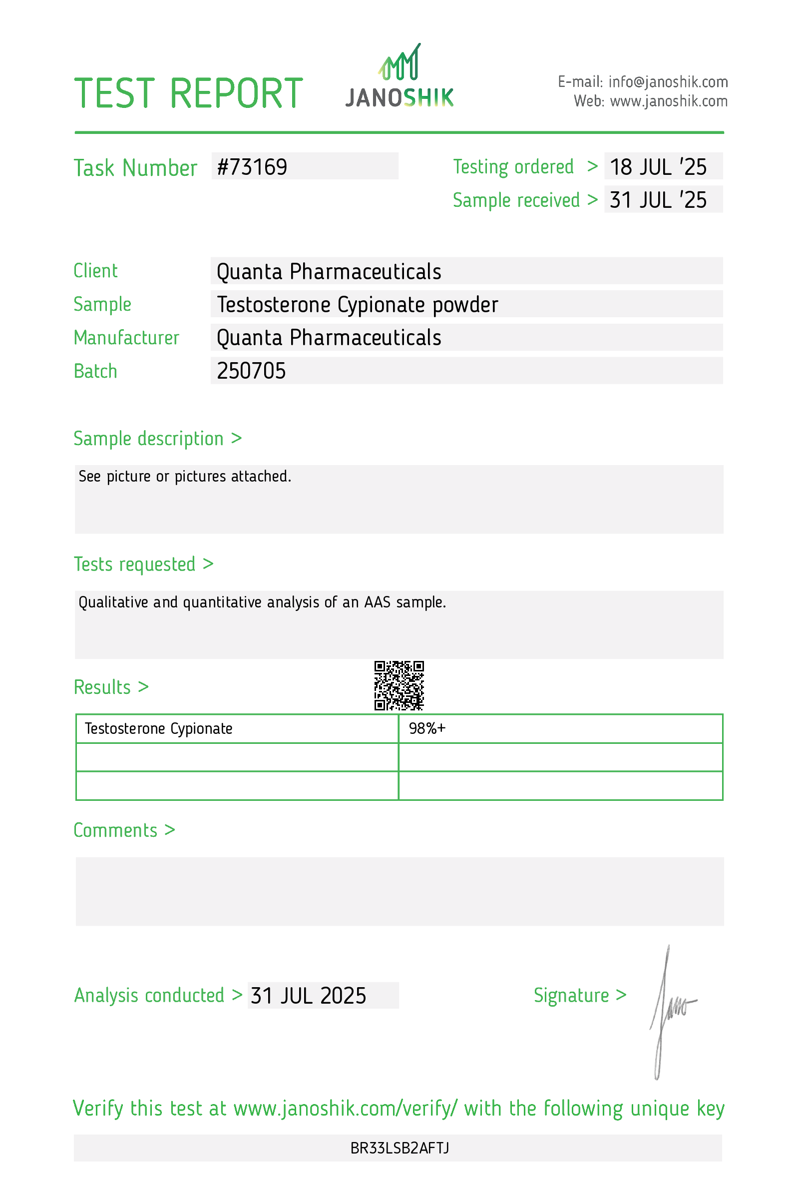 Quanta Pharma Testosterone Cypionate - Image 3