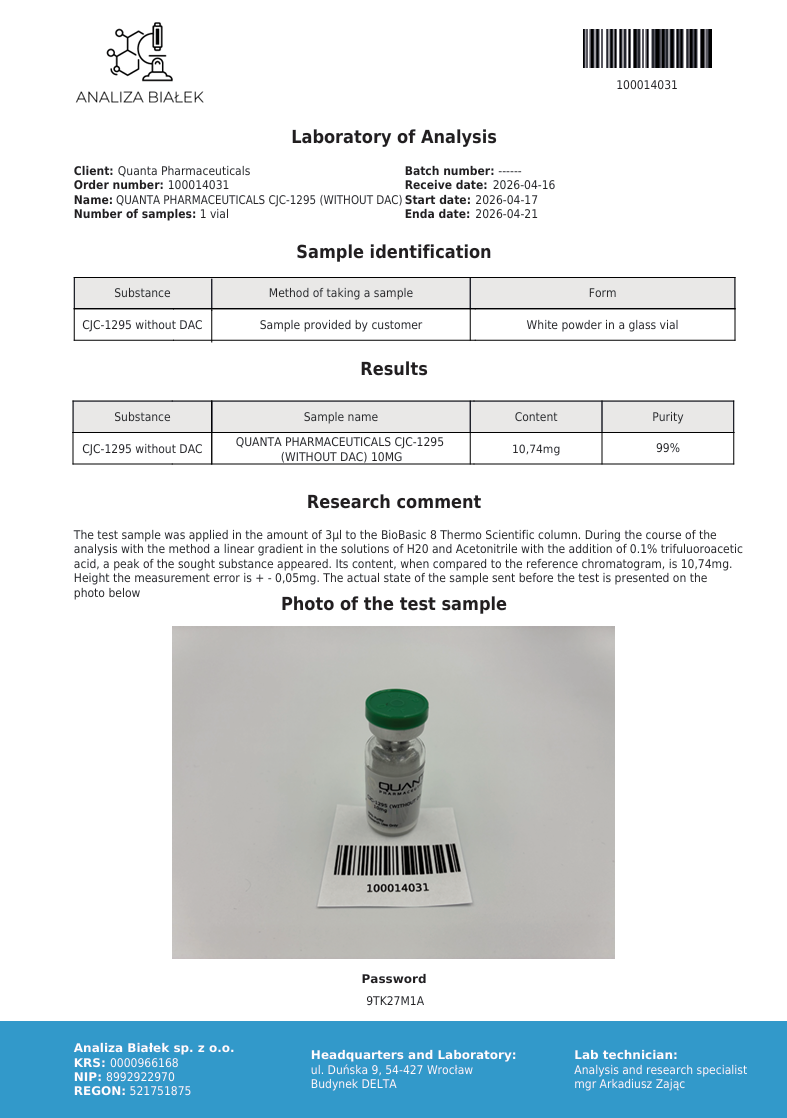 Quanta Pharma CJC-1295 (Without DAC) - Image 2