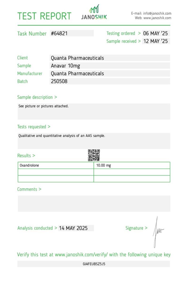 Quanta Pharma Anavar 10mg - Image 3