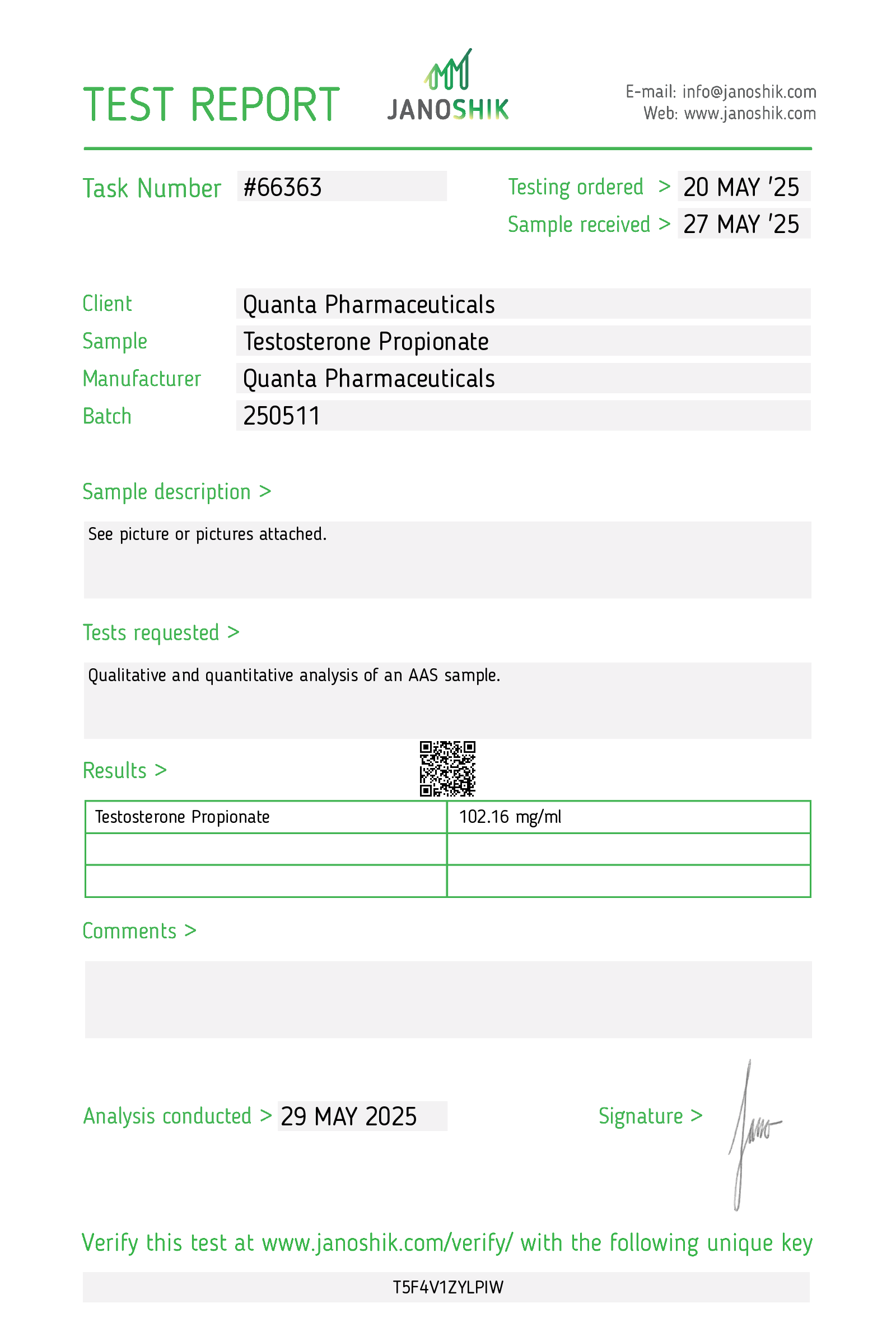 Quanta Pharma Testosterone Propionate - Image 3