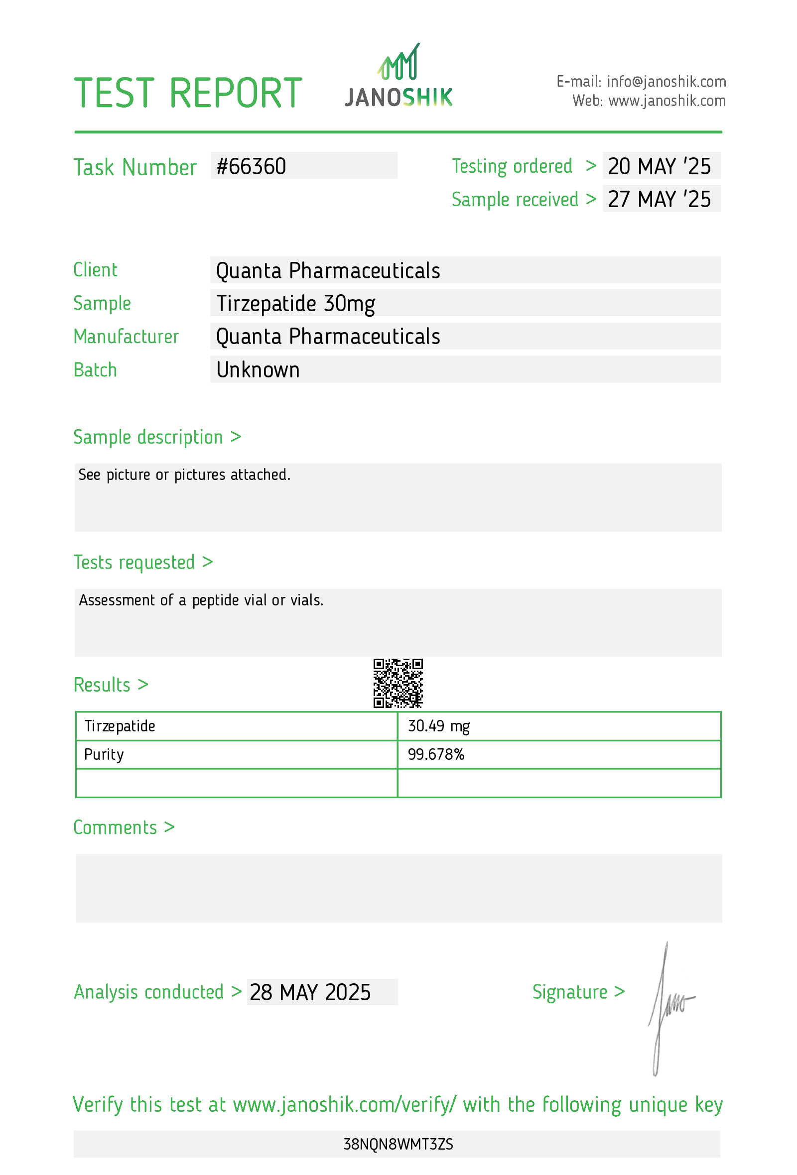 Quanta Pharma Tirzepatide 30mg + Free BW - Image 2