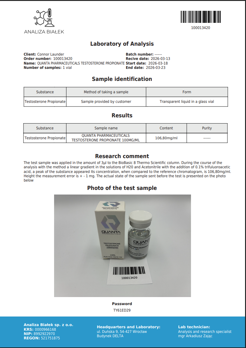 Quanta Pharma Testosterone Propionate - Image 2