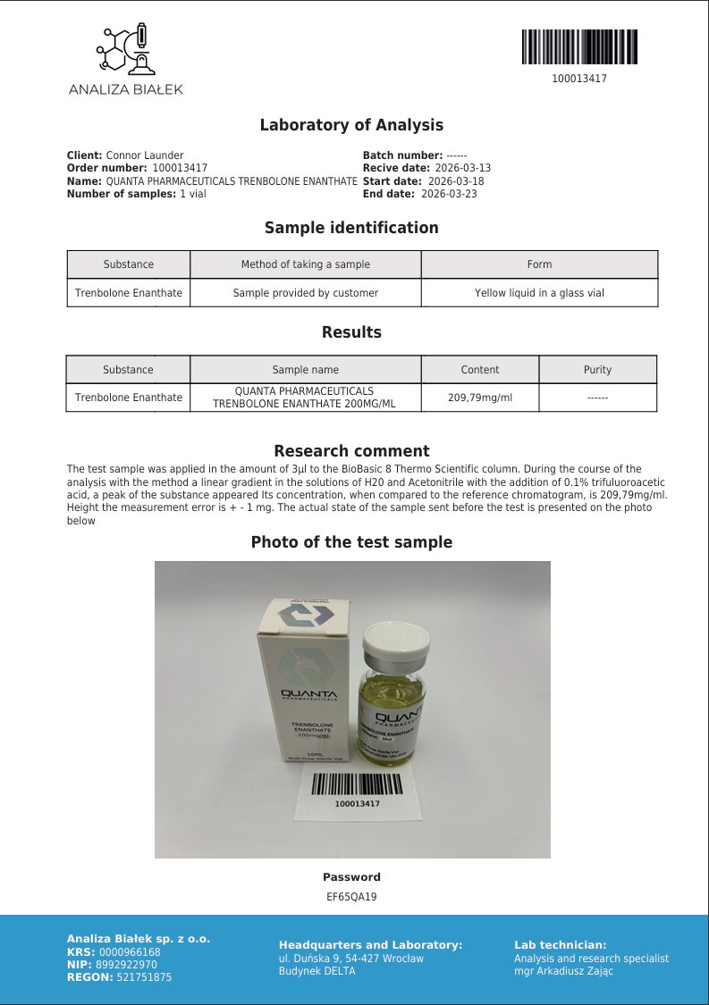 Quanta Pharma Trenbolone Enanthate - Image 2